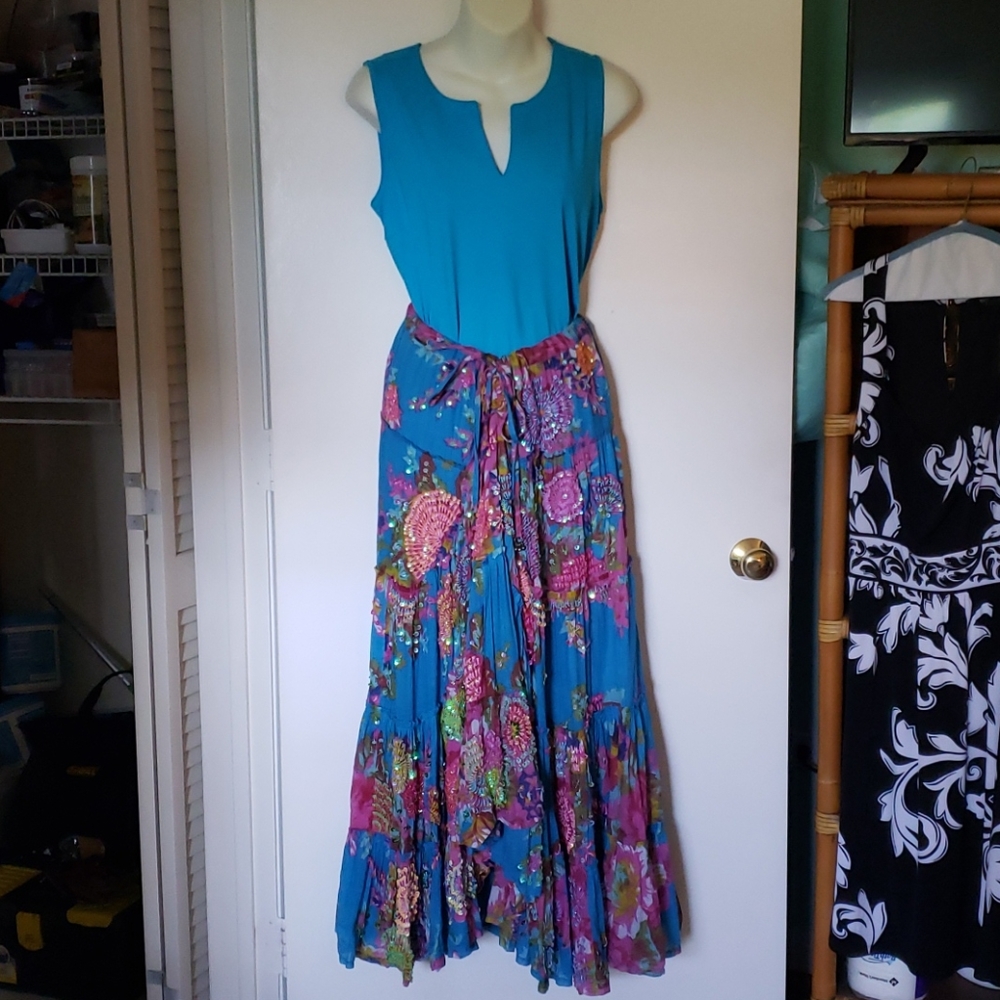 Nina Sensoy Sequined and Beaded Skirt